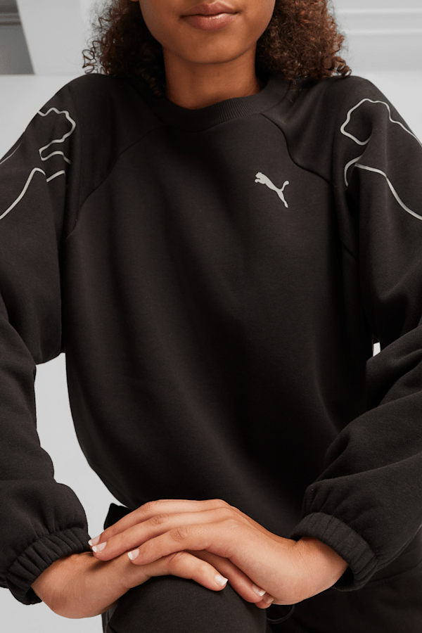 Womens black online puma sweatshirt